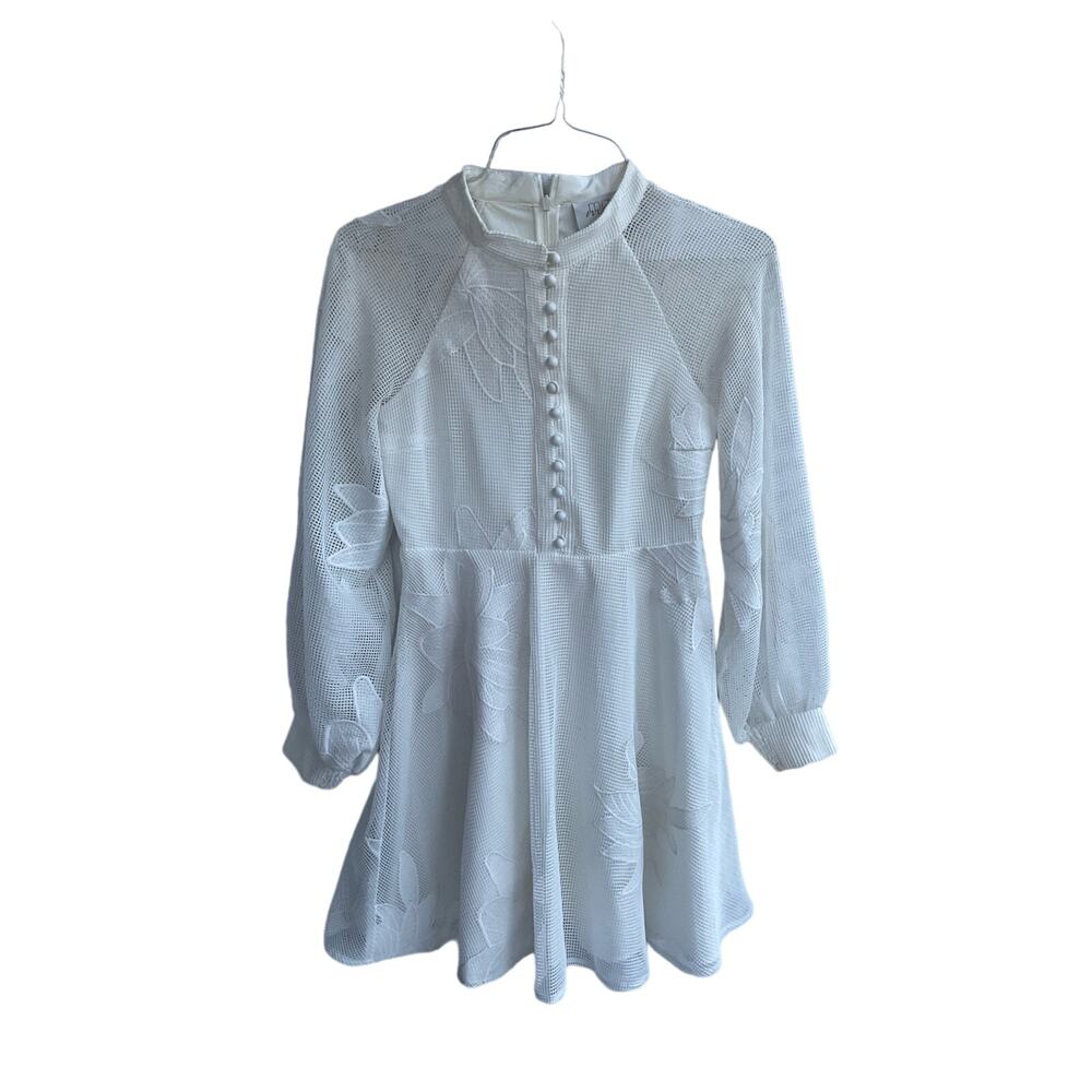 Mare Mare by Anthropologie Embroidered White mesh Dress XS